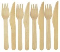 Opakowanie Sztućce drewniane nóż, widelec Kapibara 4kpl