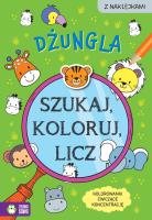 Szukaj, koloruj i licz. Dżungla. Autor: Czarnecka Sylwia. SmakLiter.pl Okładka książki Szukaj, koloruj i licz. Dżungla