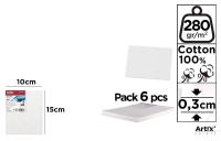 Tablica malarska 10x15x0,3cm 280G/m2 (6szt). Wydawca: Artix. SmakLiter.pl Opakowanie Tablica malarska 10x15x0,3cm 280G/m2 (6szt)