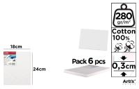 Tablica malarska 18x24x0,3cm 280G/m2 (6szt). Wydawca: Artix. SmakLiter.pl Opakowanie Tablica malarska 18x24x0,3cm 280G/m2 (6szt)