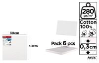 Tablica malarska 30x30x0,3cm 280G/m2 (6szt). Wydawca: Artix. SmakLiter.pl Opakowanie Tablica malarska 30x30x0,3cm 280G/m2 (6szt)