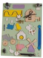 Tablica manipulacyjna rozkładana Farma. Wydawca: 3toysm. SmakLiter.pl Opakowanie Tablica manipulacyjna rozkładana Farma