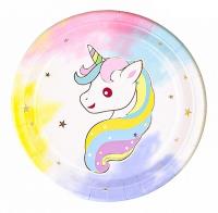 Opakowanie Talerz papierowy Unicorn 8szt PARTY GO