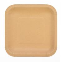 Talerze papierowe kraftowe 23x23cm 6szt. Wydawca: ARPEX. SmakLiter.pl Opakowanie Talerze papierowe kraftowe 23x23cm 6szt
