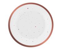 Opakowanie Talerzyki papierowe Celebrate różowo-złote 18cm