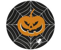 Talerzyki papierowe Halloween Dynia 22,7cm 8szt. Wydawca: GODAN. SmakLiter.pl Opakowanie Talerzyki papierowe Halloween Dynia 22,7cm 8szt