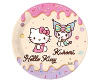 Opakowanie Talerzyki papierowe Hello Kitty and Kuromi 23cm 8szt.