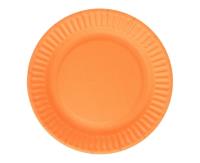 Talerzyki papierowe pomarańczowe 18cm 6szt. Wydawca: GODAN. SmakLiter.pl Opakowanie Talerzyki papierowe pomarańczowe 18cm 6szt
