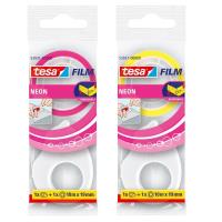 Opakowanie Taśma biurowa Tesa neon 10mx19mm  +mini dozownik
