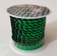 Opakowanie Taśma cekinowa metallic zielony 6mm 4mb