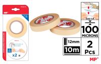 Taśma MP dwustronna 12mmx10m blister 2 sztuki. Wydawca: MP Main Paper. SmakLiter.pl Opakowanie Taśma MP dwustronna 12mmx10m blister 2 sztuki