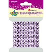 Opakowanie Taśma z kryształkami 6mm x 1,5m fioletowa