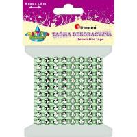 Opakowanie Taśma z kryształkami 6mm x1,5m zielona