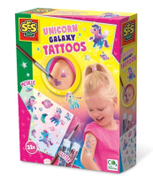 Tatuaże Galaxy Jednorożce brokat. Wydawca: SES. SmakLiter.pl Opakowanie Tatuaże Galaxy Jednorożce brokat