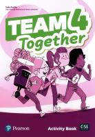 Team Together 4 Activity Book. Autor: Avello Ines, Mahony Michelle, Tessa Lochowski. SmakLiter.pl Okładka książki Team Together 4 Activity Book