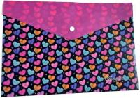 Opakowanie Teczka A4+ plastikowa z klipsem Serduszka