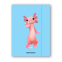 Teczka A4+ z gumką Teddies&Aksolotl. Wydawca: Narcissus. SmakLiter.pl Opakowanie Teczka A4+ z gumką Teddies&Aksolotl