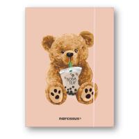 Teczka A4+ z gumką Teddies&Miś Boba Tea. Wydawca: Narcissus. SmakLiter.pl Opakowanie Teczka A4+ z gumką Teddies&Miś Boba Tea
