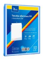 Teczka ofertowa A4 PP + 10 koszulek niebieska. Wydawca: TETIS. SmakLiter.pl Opakowanie Teczka ofertowa A4 PP + 10 koszulek niebieska