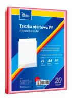 Teczka ofertowa A4 PP + 20 koszulek czerwona. Wydawca: TETIS. SmakLiter.pl Opakowanie Teczka ofertowa A4 PP + 20 koszulek czerwona