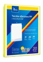 Teczka ofertowa A4 PP + 20 koszulek żółta. Wydawca: TETIS. SmakLiter.pl Opakowanie Teczka ofertowa A4 PP + 20 koszulek żółta