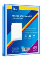 Teczka ofertowa A4 PP + 40 koszulek niebieska. Wydawca: TETIS. SmakLiter.pl Opakowanie Teczka ofertowa A4 PP + 40 koszulek niebieska