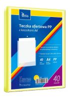 Teczka ofertowa A4 PP + 40 koszulek żółta. Wydawca: TETIS. SmakLiter.pl Opakowanie Teczka ofertowa A4 PP + 40 koszulek żółta
