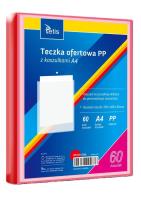 Teczka ofertowa A4 PP + 60 koszulek czerwona. Wydawca: TETIS. SmakLiter.pl Opakowanie Teczka ofertowa A4 PP + 60 koszulek czerwona