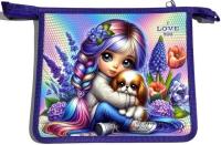 Opakowanie Teczka-torba A5+ zapinana na zamek Dziewczynka