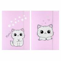 Opakowanie Teczka z gumką A4 Kotek pluszowy mix