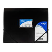 Opakowanie Teczka z gumką A4 PP czarna STRIGO