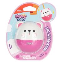 Temperówka 1 otwór z pojemnik Animals różowa. Wydawca: DELI. SmakLiter.pl Opakowanie Temperówka 1 otwór z pojemnik Animals różowa