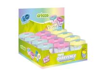 Temperówka potrójna z pojemnikiem pastel (12szt). Wydawca: Cricco. SmakLiter.pl Opakowanie Temperówka potrójna z pojemnikiem pastel (12szt)
