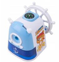 Temperówka ręczna na korbkę Boats niebieska DELI. Wydawca: DELI. SmakLiter.pl Opakowanie Temperówka ręczna na korbkę Boats niebieska DELI