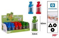 Temperówka z pojemnikiem - dinozaur (24szt). Wydawca: MP Main Paper. SmakLiter.pl Opakowanie Temperówka z pojemnikiem - dinozaur (24szt)