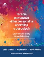 Okładka książki Terapia poznawczo-interpersonalna anoreksji u dorosłych