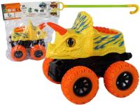 Terenówka pchacz Triceratops żółty. Wydawca: Leantoys. SmakLiter.pl Opakowanie Terenówka pchacz Triceratops żółty