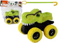 Terenówka pchacz Tyranozaur zielony. Wydawca: Leantoys. SmakLiter.pl Opakowanie Terenówka pchacz Tyranozaur zielony