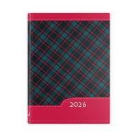 Opakowanie Terminarz 2026 B7 kratka czerwona