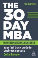 Okładka książki The 30 Day MBA in International Business: Your Fast Track Guide to Business Success