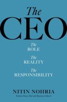 Okładka książki The CEO: The Role, the Reality, the Responsibility
