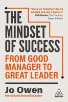 The Mindset of Success: From Good Manager to Great Leader wer. angielska. Autor: Owen Jo. SmakLiter.pl Okładka książki The Mindset of Success: From Good Manager to Great Leader wer. angielska