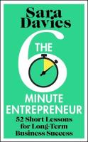 The Six-Minute Entrepreneur. Autor: Davies Sara. SmakLiter.pl Okładka książki The Six-Minute Entrepreneur