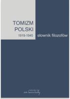 Okładka książki Tomizm polski 1919-1945