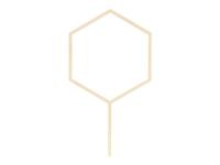 Topper drewniany Heksagon 24cm. Wydawca: PartyDeco. SmakLiter.pl Opakowanie Topper drewniany Heksagon 24cm