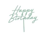Opakowanie Topper na tort Happy Birthday zielony 16,5cm