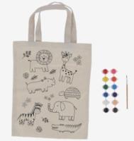 Opakowanie Torba płócienna do kolorowania z farbami - dżungla