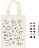 Opakowanie Torba płócienna do kolorowania z farbkami - Dino