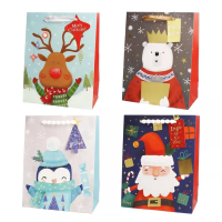 Opakowanie Torba prezentowa 26x32 Święta brokat hot stamp