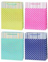 Opakowanie Torebka Lux 26x32x10cm kropki mix ROZETTE 1 szt